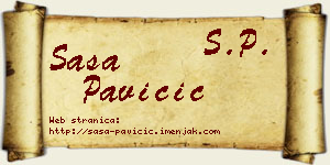 Saša Pavičić vizit kartica